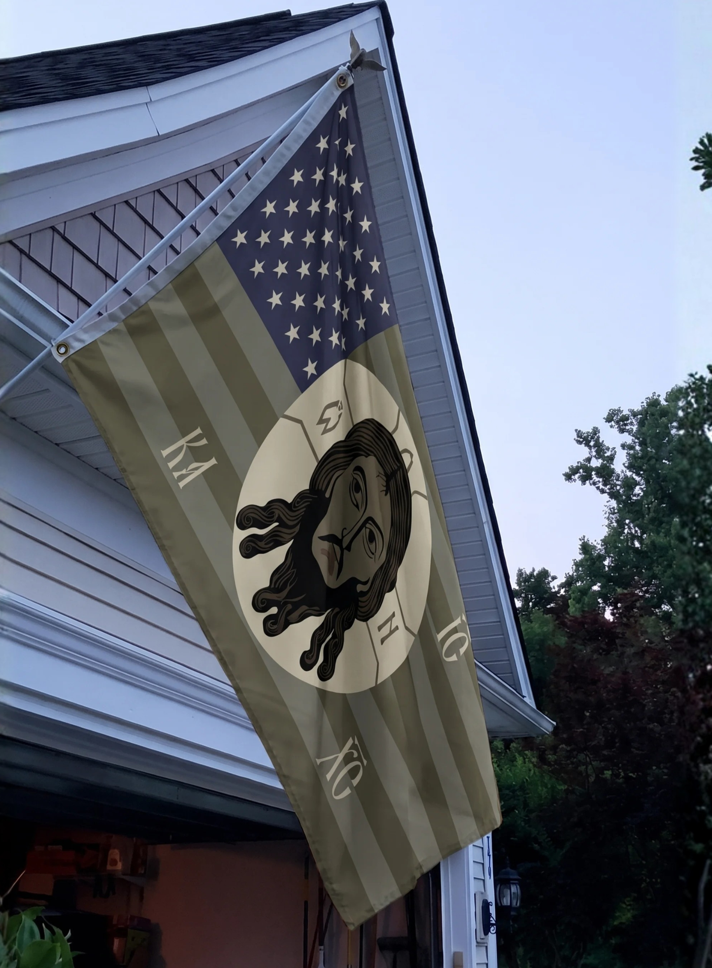 HOLY FACE OF CHRIST AMERICAN FLAG