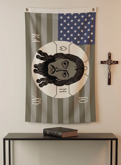 HOLY FACE OF CHRIST AMERICAN FLAG