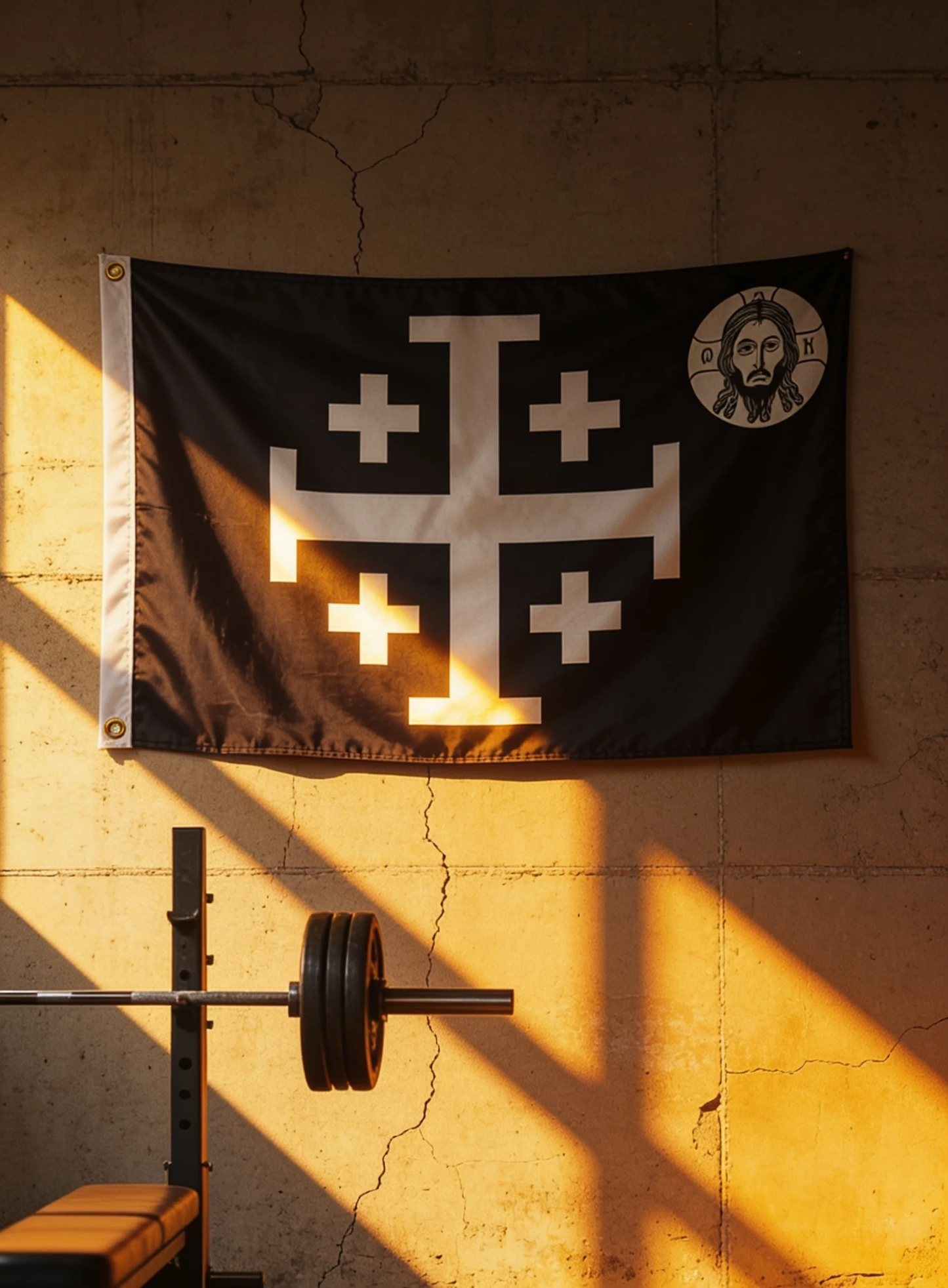 JERUSALEM CROSS CHRIST FLAG