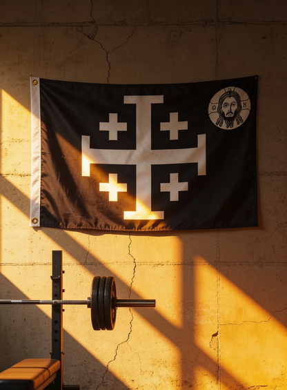 JERUSALEM CROSS CHRIST FLAG