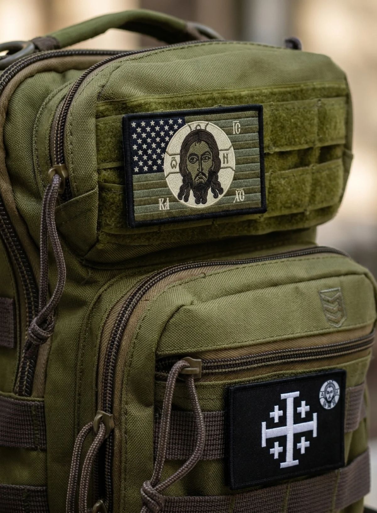 AMERICAN FLAG CHRIST FLAG PATCH
