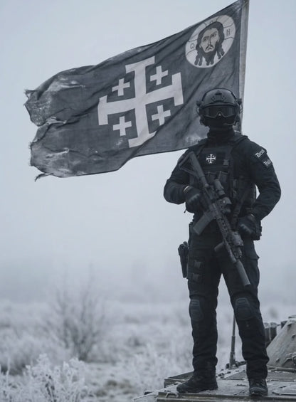 JERUSALEM CROSS CHRIST FLAG