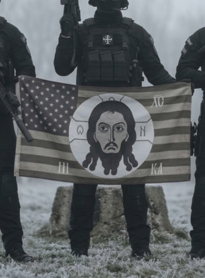 HOLY FACE OF CHRIST AMERICAN FLAG